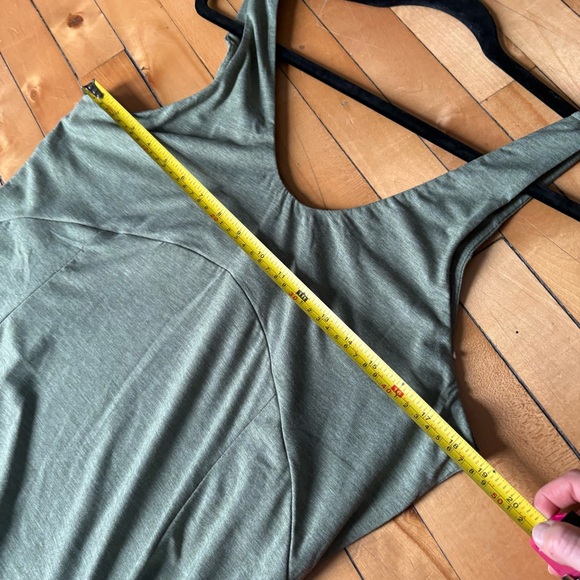 NWT Halara Sz XL Casual Green Tank Flowy V Neck Maxi Dress - Picture 7 of 10